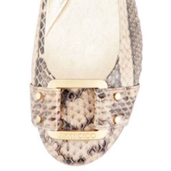 Jimmy Choo Snakeskin Gold Heel Pump - Picture 1 of 9